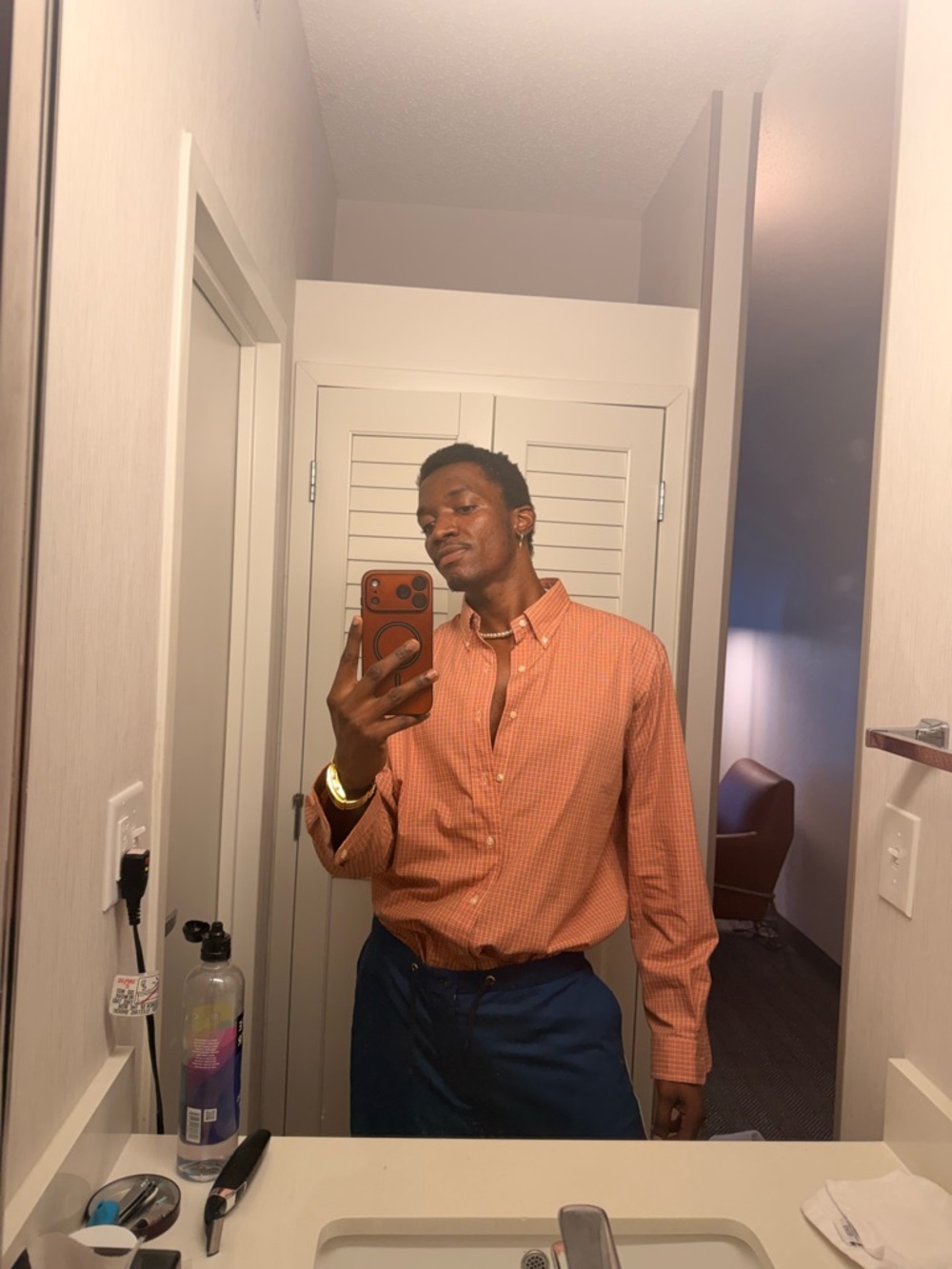 Polo by Ralph Lauren Men's Orange Shirt wore by TAYLOR 😍#priceless 💸